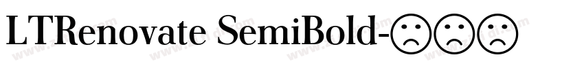 LTRenovate SemiBold字体转换